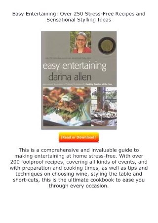 Download⚡PDF❤ Easy Entertaining: Over 250 Stress-Free Recipes and Sensation