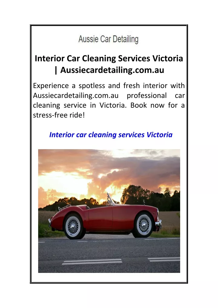 interior car cleaning services victoria