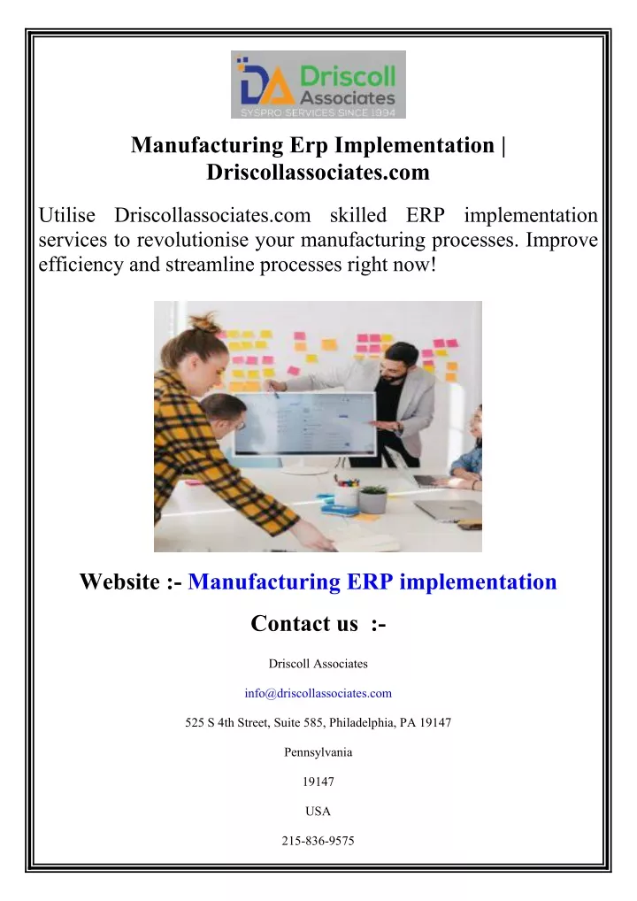 manufacturing erp implementation