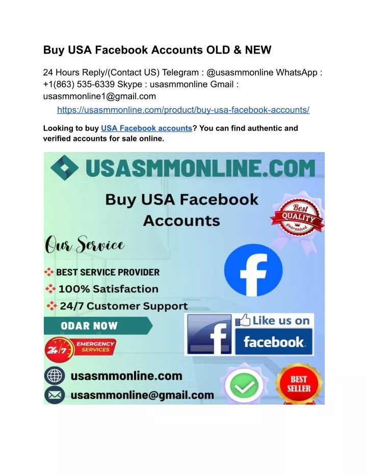 buy usa facebook accounts old new