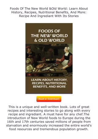 ❤️get (⚡️pdf⚡️) download Foods Of The New World & Old World: Learn About Hi