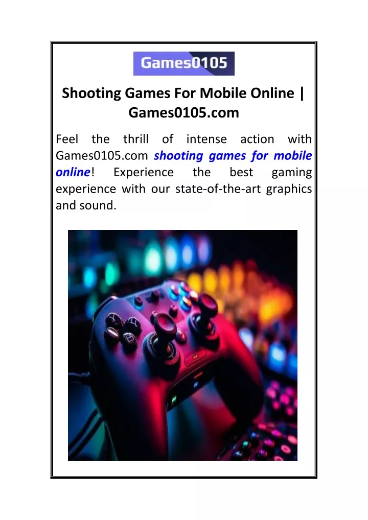 shooting games for mobile online games0105 com