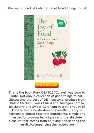 Download❤[READ]✔ The Joy of Food: A Celebration of Good Things to Eat
