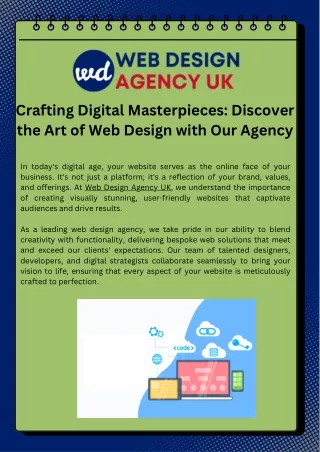 Crafting Digital Masterpieces Discover the Art of Web Design with Our Agency