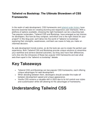 Tailwind vs Bootstrap: The Ultimate Showdown of CSS Frameworks