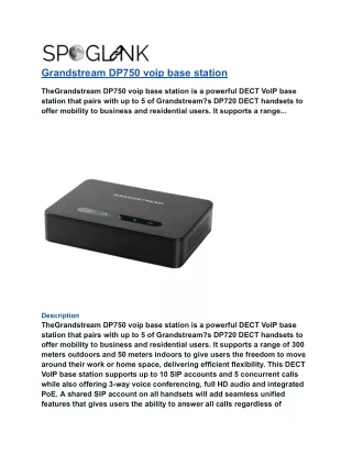 Grandstream DP750 voip base station