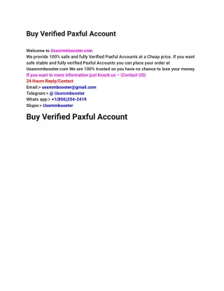 Buy Verified Paxful Account