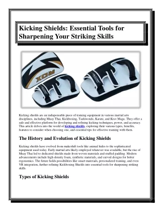 Kicking Shields Essential Tools for Sharpening Your Striking Skills