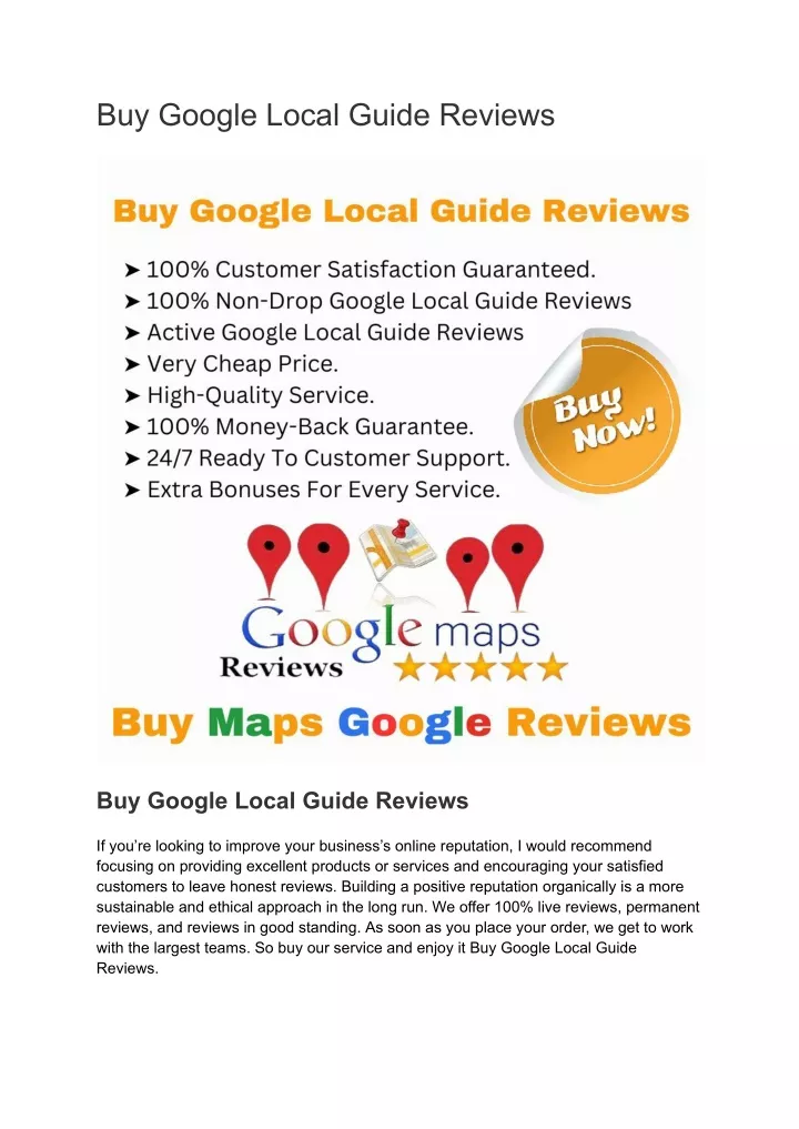 buy google local guide reviews