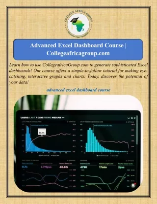 Advanced Excel Dashboard Course Collegeafricagroup.com