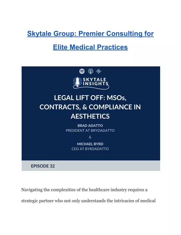 skytale group premier consulting for