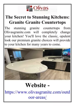 The Secret to Stunning Kitchens Granite Granite Countertops