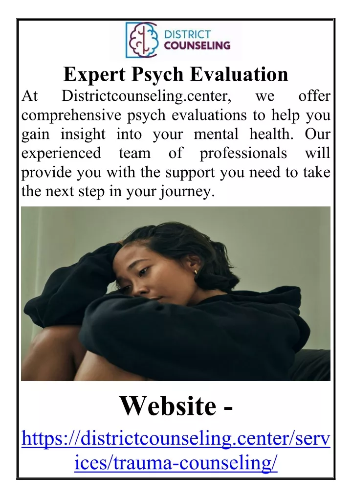 expert psych evaluation districtcounseling center