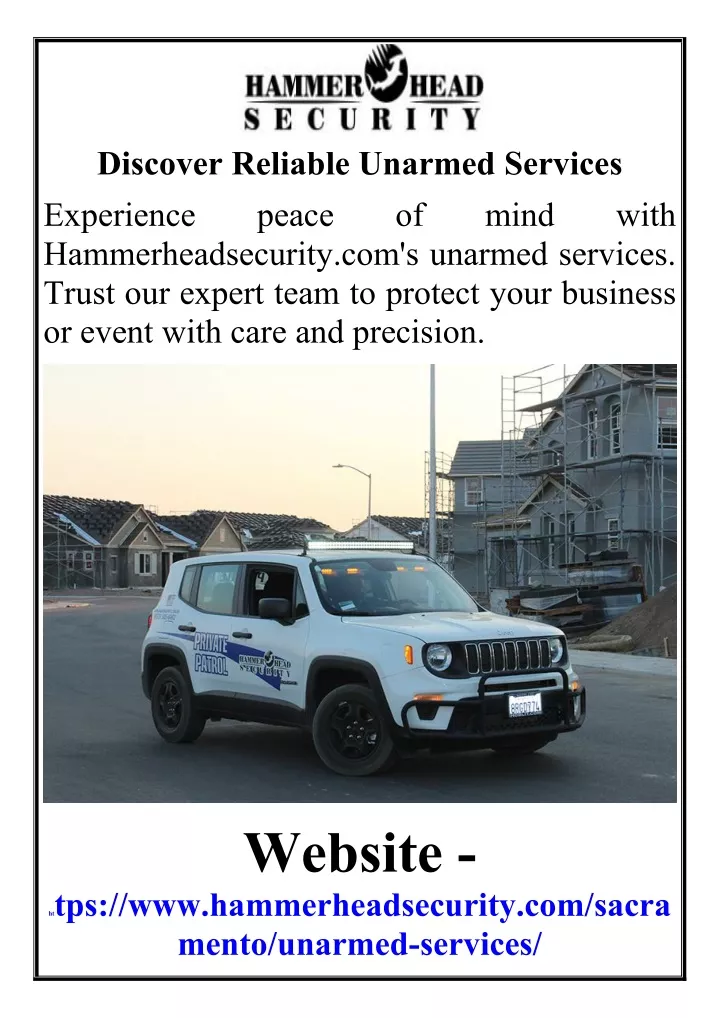 discover reliable unarmed services experience