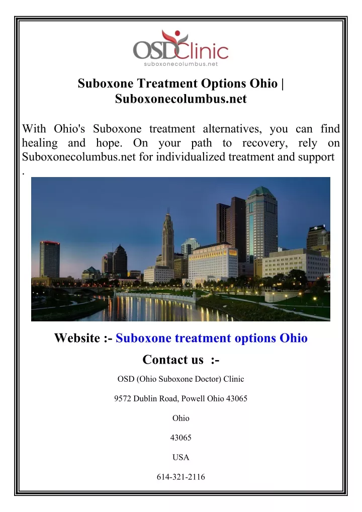 suboxone treatment options ohio suboxonecolumbus