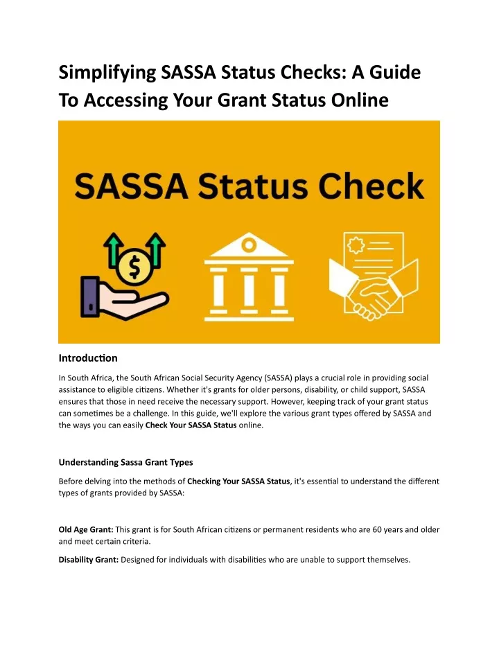 simplifying sassa status checks a guide