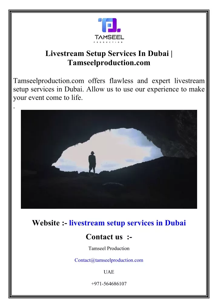 livestream setup services in dubai