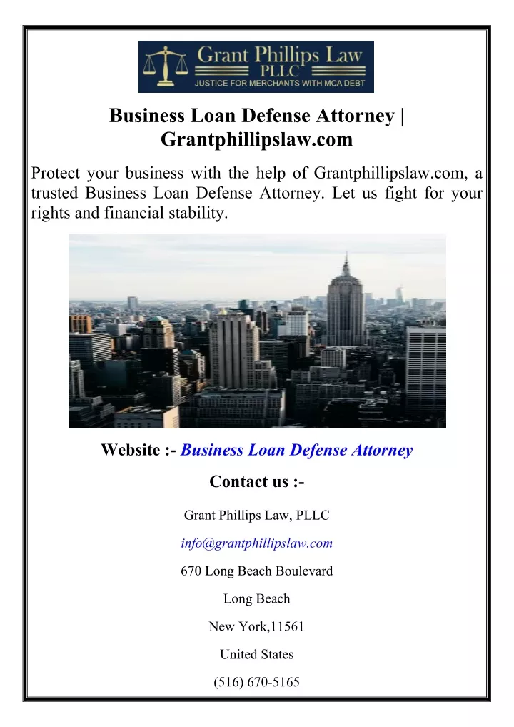 business loan defense attorney grantphillipslaw