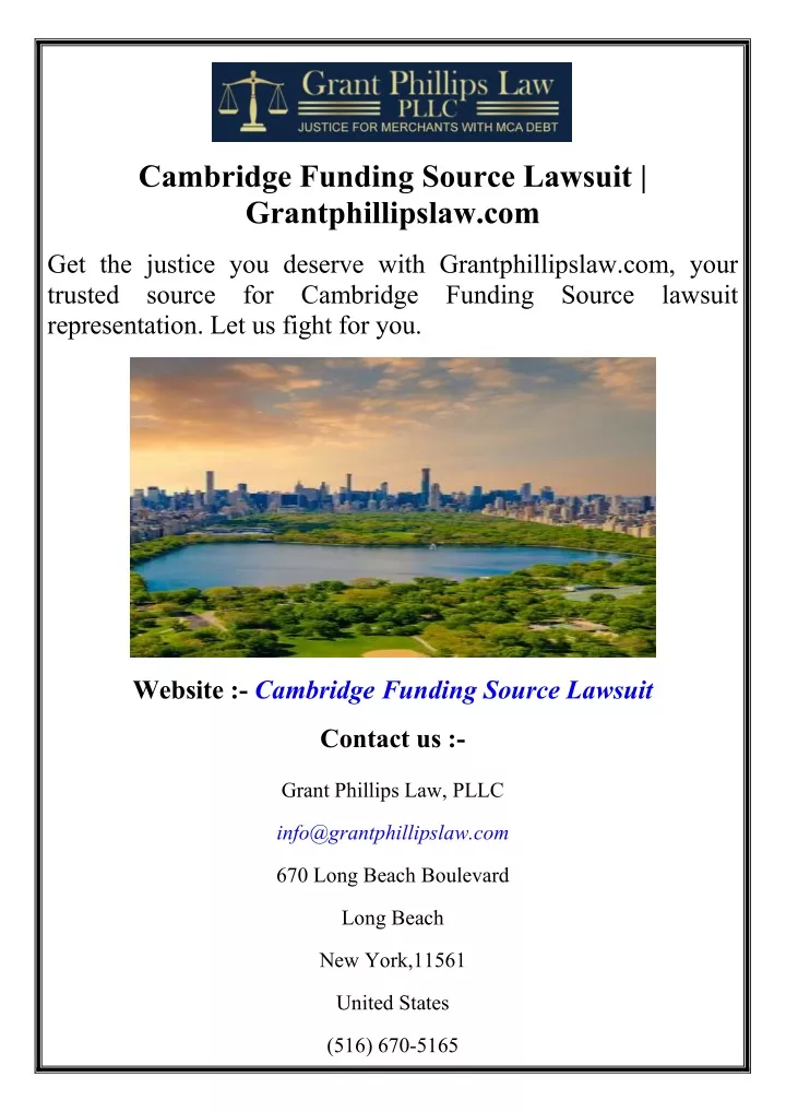 cambridge funding source lawsuit grantphillipslaw