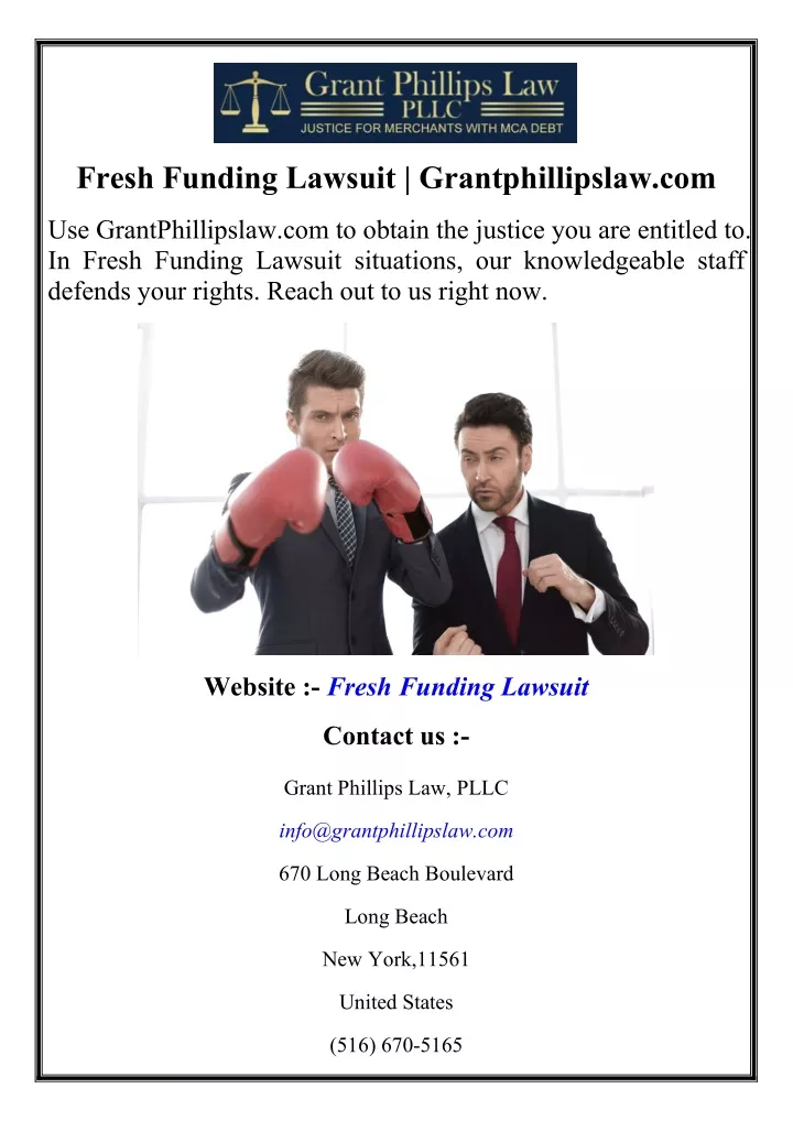 fresh funding lawsuit grantphillipslaw com