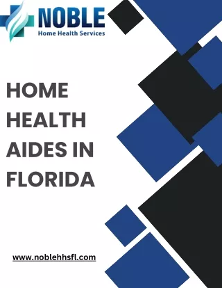 Get Professional Home Health Aides in Florida