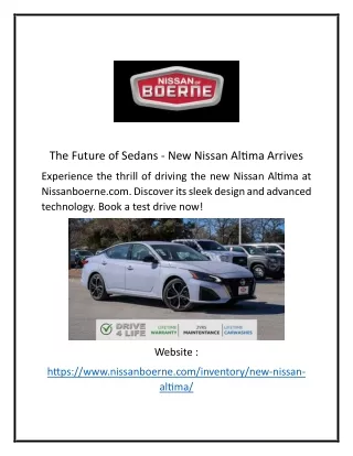 The Future of Sedans - New Nissan Altima Arrives