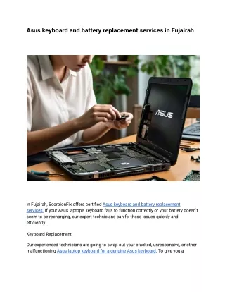 asus keyboard and battery replacement services