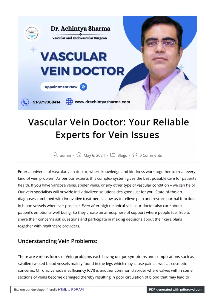 vascular vein doctor your reliable experts