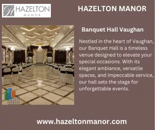Banquet Room Vaughan: Your Ideal Wedding Reception Space