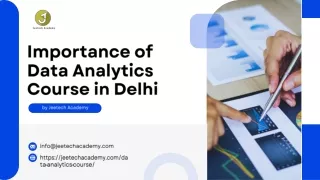 Importance of Data Analytics Course in Delhi by Jeetech Academy