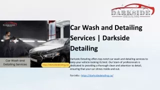 Car Wash and Detailing Services | Darkside Detailing