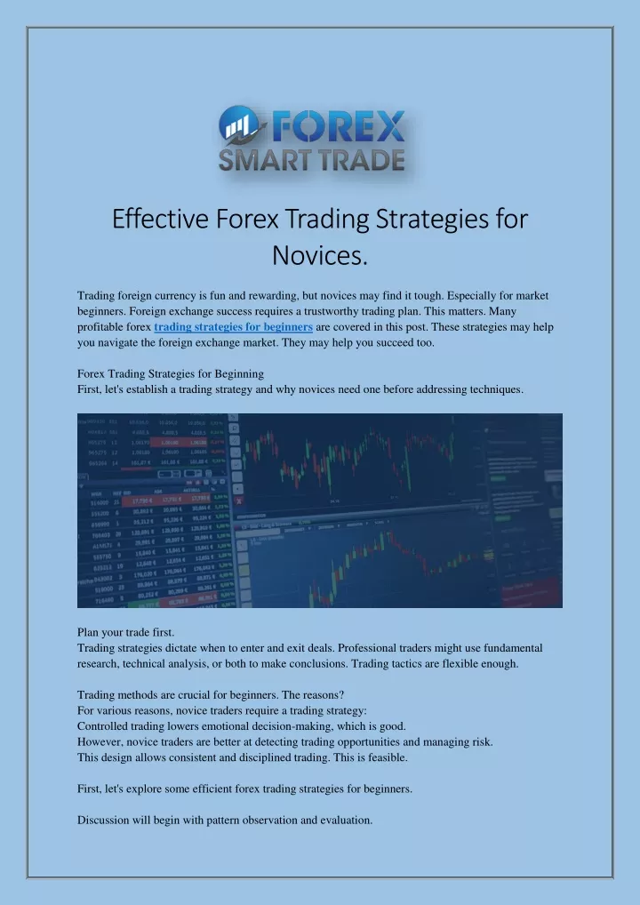 effective forex trading strategies for novices