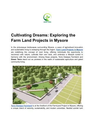 Cultivating Dreams_ Exploring the Farm Land Projects in Mysore