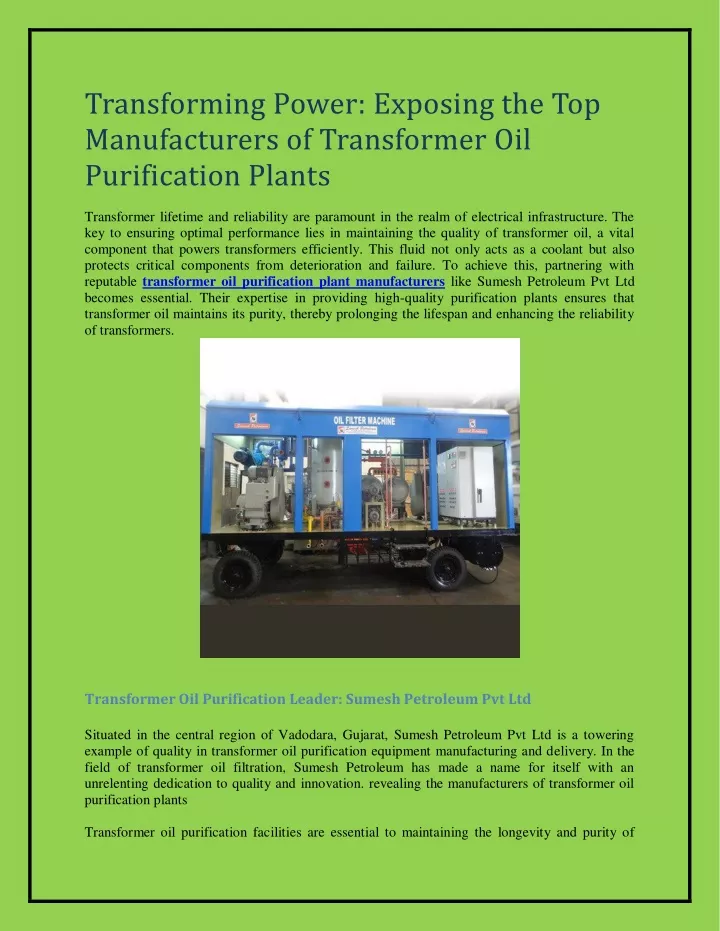 transforming power exposing the top manufacturers
