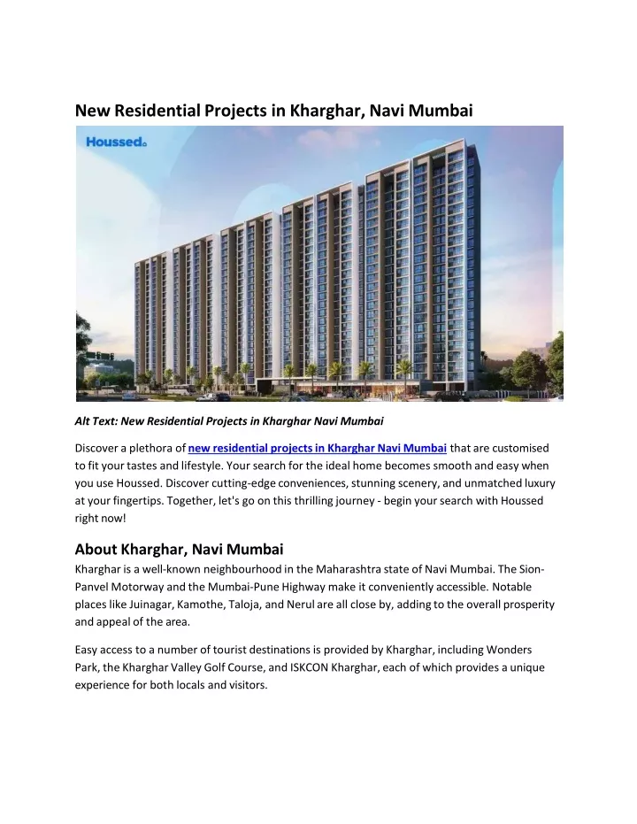 new residential projects in kharghar navi mumbai