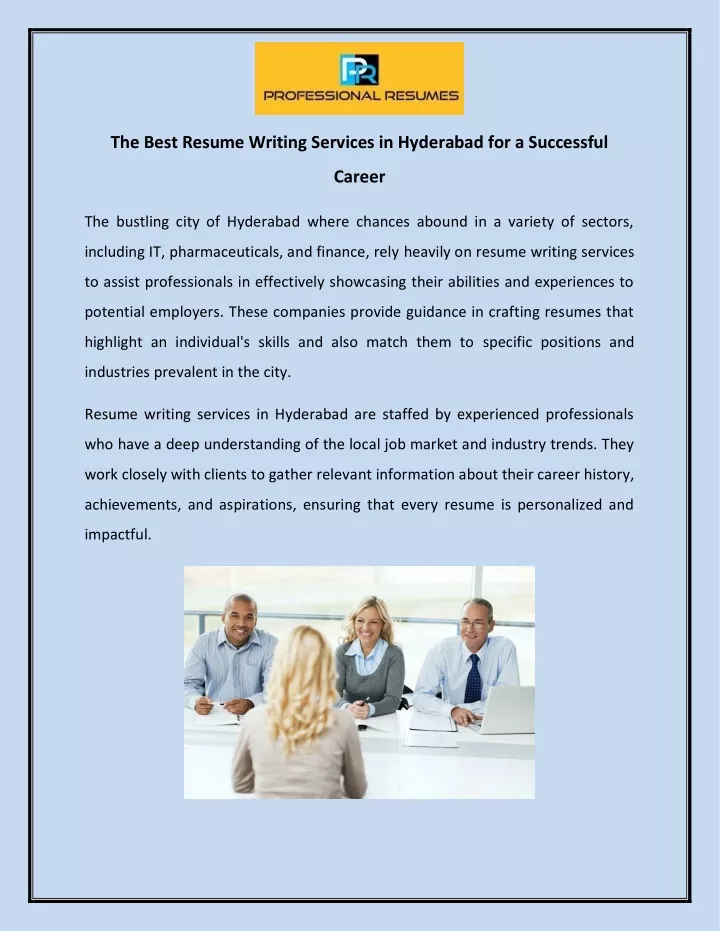 the best resume writing services in hyderabad