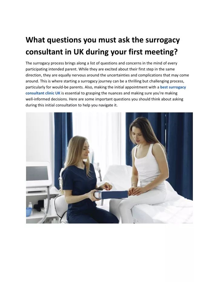 what questions you must ask the surrogacy