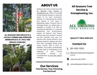 All Seasons Tree Service & Snowplowing, Inc.