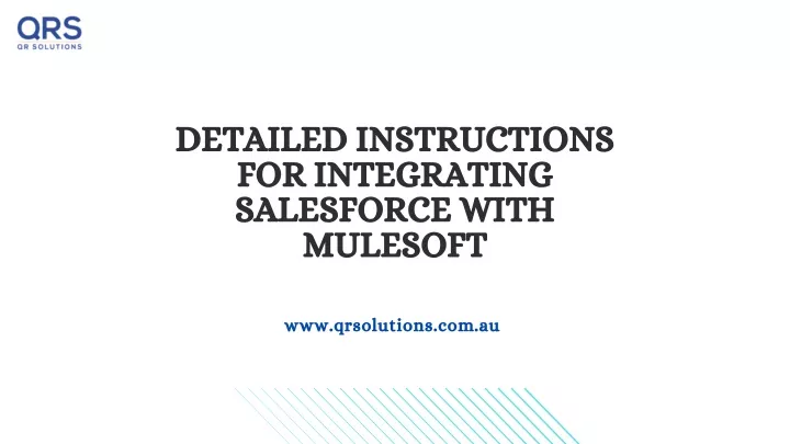 detailed instructions for integrating salesforce