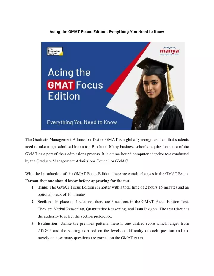 acing the gmat focus edition everything you need