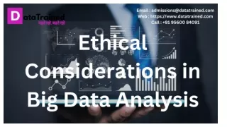 Ethical Considerations in Big Data Analysis