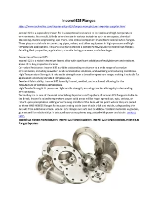 Inconel 625 Flanges Stockists in India
