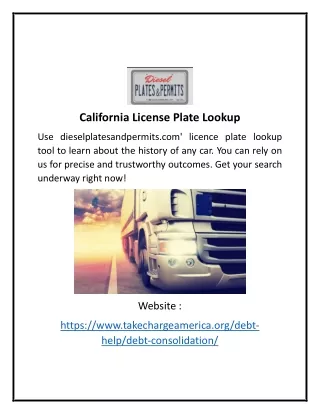 California License Plate Lookup