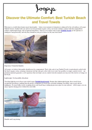 Best travel towels