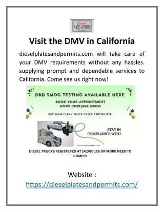 Visit the DMV in California