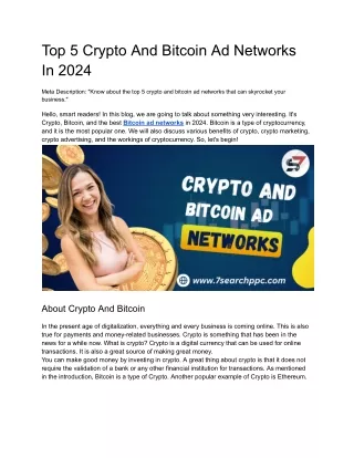 Top 5 Crypto And Bitcoin Ad Networks In 2024
