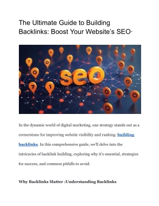 The Ultimate Guide to Building Backlinks_ Boost Your Website’s SEO·