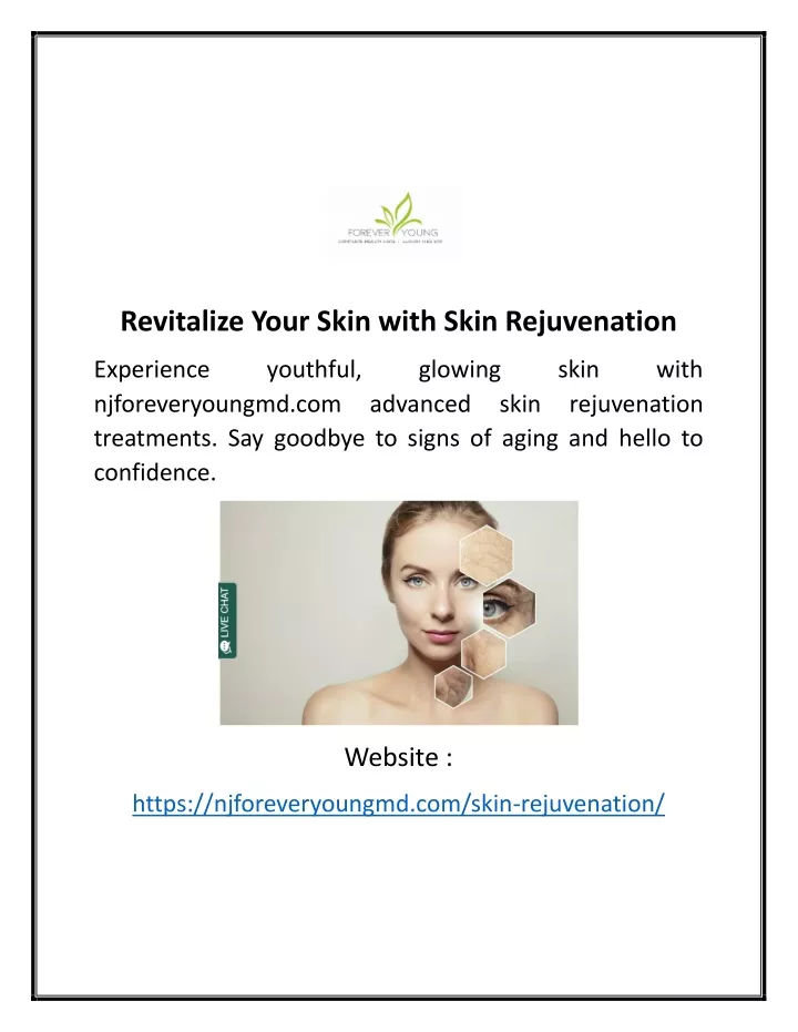 revitalize your skin with skin rejuvenation