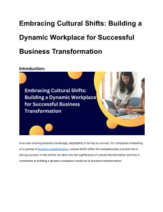 Embracing Cultural Shifts_ Building a Dynamic Workplace for Successful Business Transformation