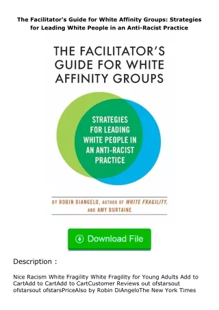 ✔️download⚡️ (pdf) The Facilitator's Guide for White Affinity Groups: Strategi